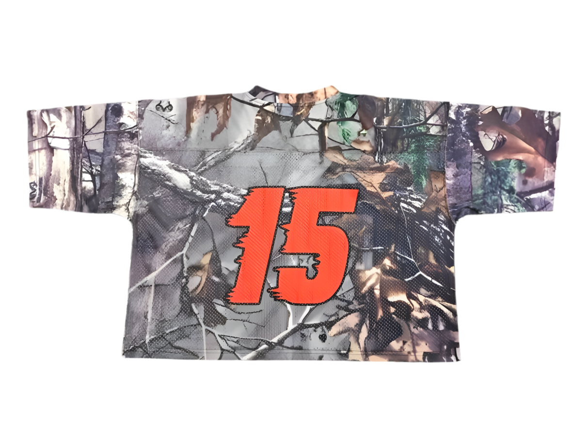 Cropped Mesh Jersey (Camouflage/Orange)