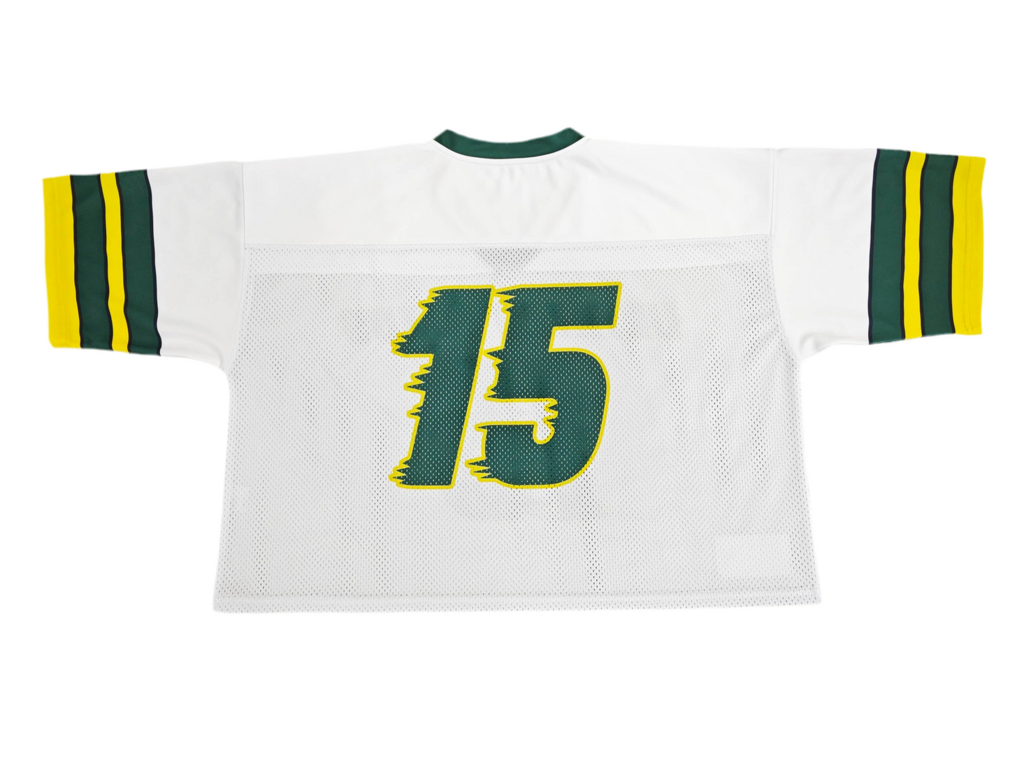 Cropped Mesh Jersey (White/Green)